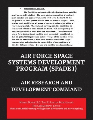 Air Force Space Systems Development Program (SPADE I) 1