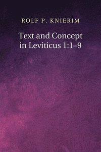 bokomslag Text and Concept in Leviticus 1