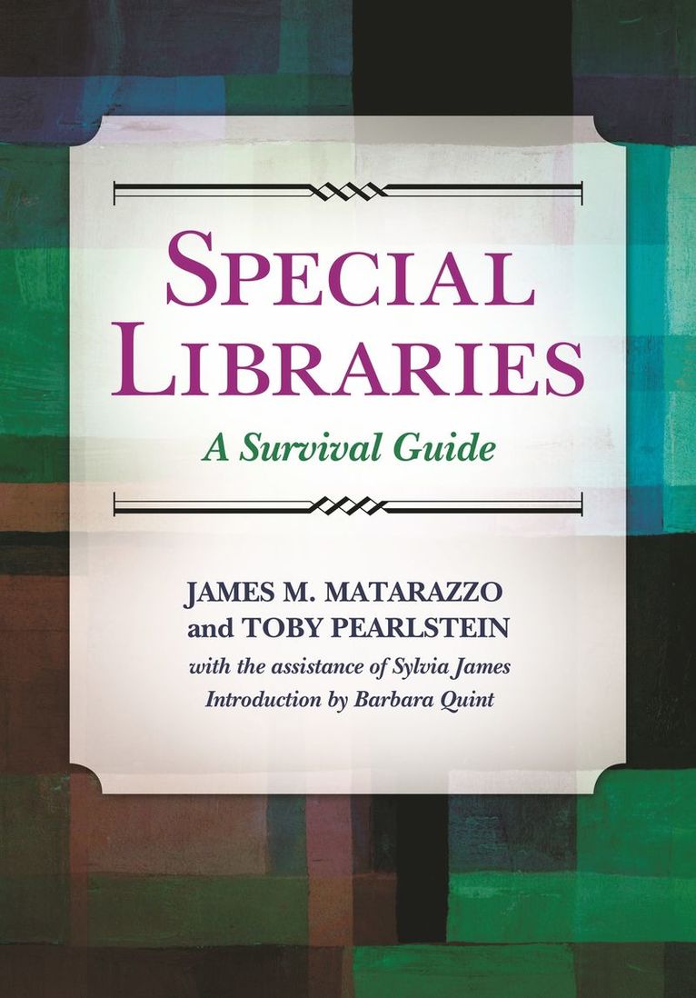 James M. Matarazzo Ph.D., Toby Pearlstein, James Matarazzo - Special Libraries, Häftad
