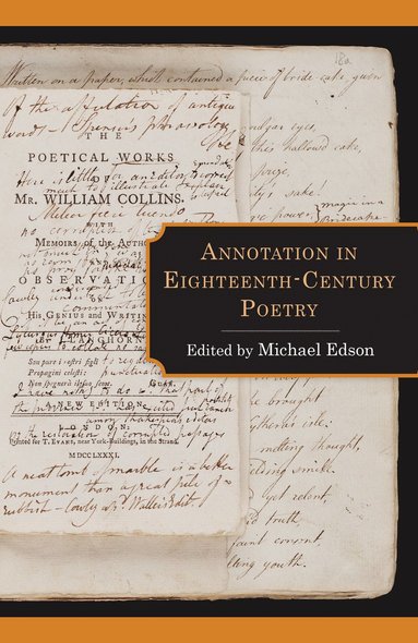 bokomslag Annotation in Eighteenth-Century Poetry