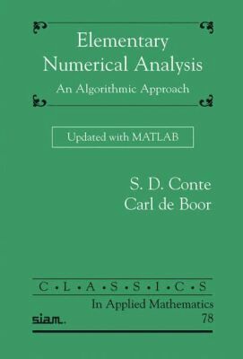 S.D. Conte, Carl de Boor - Elementary Numerical Analysis, Häftad