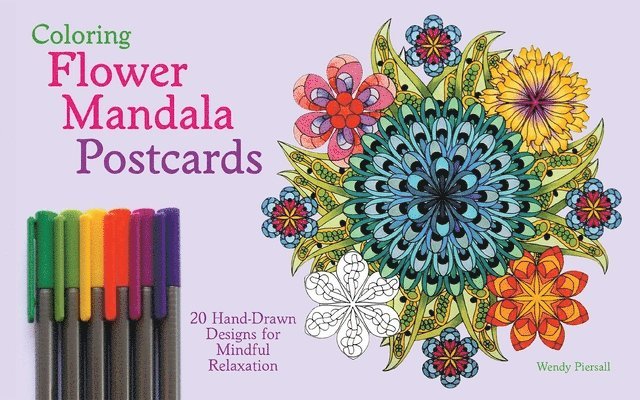 Coloring Flower Mandala Postcards 1