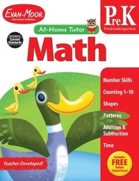 bokomslag Math Skills, Preschool Workbook: At-Home Tutor, Numbers, Counting, Patterns, Shapes, Time, Addition