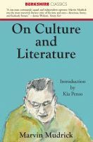 bokomslag On Culture and Literature