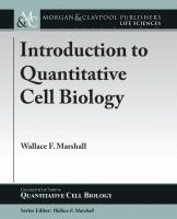 bokomslag Introduction to Quantitative Cell Biology