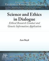 Ann Boyd - Science and Ethics in Dialogue, Häftad