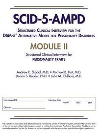 bokomslag Structured Clinical Interview for the DSM-5 Alternative Model for Personality Disorders (SCID-5-AMPD) Module II