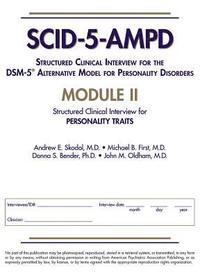 bokomslag Structured Clinical Interview for the DSM-5¿ Alternative Model for Personality Disorders (SCID-5-AMPD) Module II