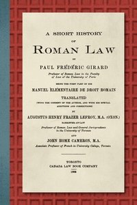 bokomslag Short History of Roman Law [1906]
