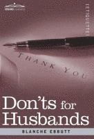 Blanche Ebbutt - Don'ts for Husbands, Inbunden