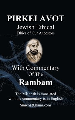 bokomslag PIRKEI AVOT Jewish Ethical - With Commentary Of The Rambam
