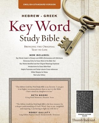 The Hebrew-Greek Key Word Study Bible: ESV Edition, Black Bonded Leather Indexed 1