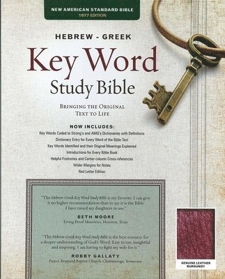 The Hebrew-Greek Key Word Study Bible: Nasb-77 Edition, Burgundy Genuine Indexed 1