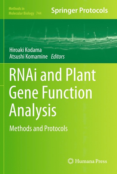 bokomslag RNAi and Plant Gene Function Analysis