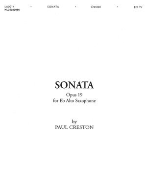 bokomslag Sonata, Op. 19: For E-Flat Alto Saxophone