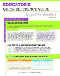 bokomslag Educator's Quick Reference Guide to Growth Mindsets