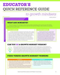 bokomslag Educator's Quick Reference Guide to Growth Mindsets