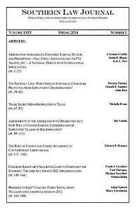 Salsb: Southern Law Journal, Vol. XXIV, Spring 2014