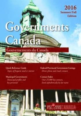 Grey House Canada - Government Canada: Summer/Fall 2016, Häftad