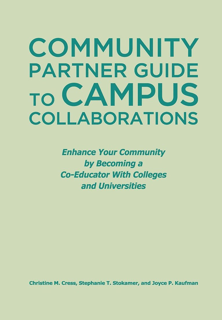 Community Partner Guide to Campus Collaborations 1