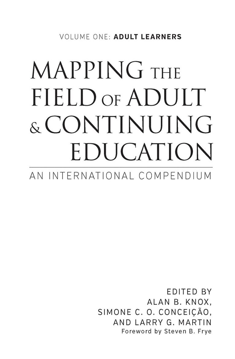 Mapping the Field of Adult and Continuing Education 1