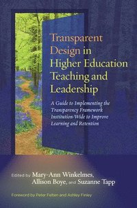 bokomslag Transparent Design in Higher Education Teaching and Leadership