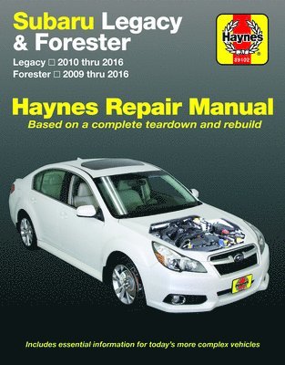 Haynes Publishing - Subaru Legacy (10-16) & Forester (09-16) Haynes Repair Manual (USA), Häftad