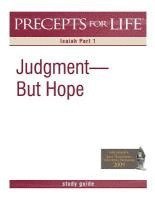 Precepts for Life Study Guide: Judgment But Hope (Isaiah Part 1) 1