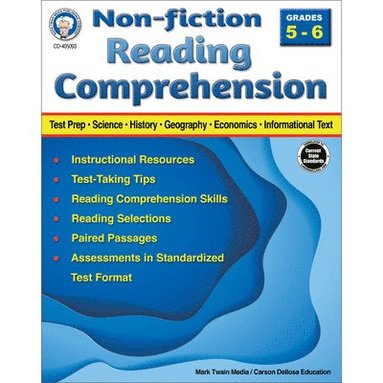 bokomslag Nonfiction Reading Comprehension Workbook, Grades 5 - 6