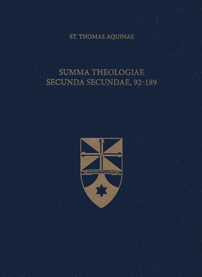 bokomslag Summa Theologiae Secunda Secundae, 92-189