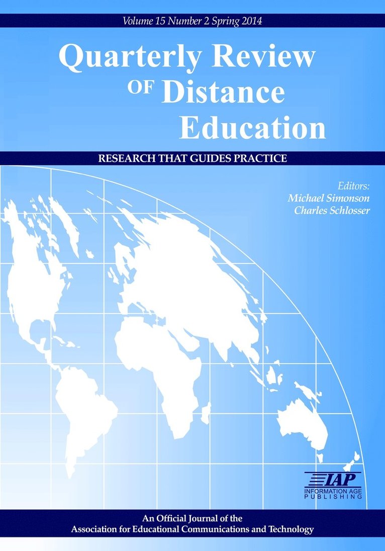 Michael Simonson, Charles Schlosser, Michael (Nova Southeastern University) Simonson - Quarterly Review of Distance Education Vol 15 Issue 2, Häftad