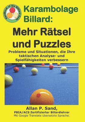 Allan P Sand - Karambolage billard - Mehr Rätsel und Puzzles, Häftad