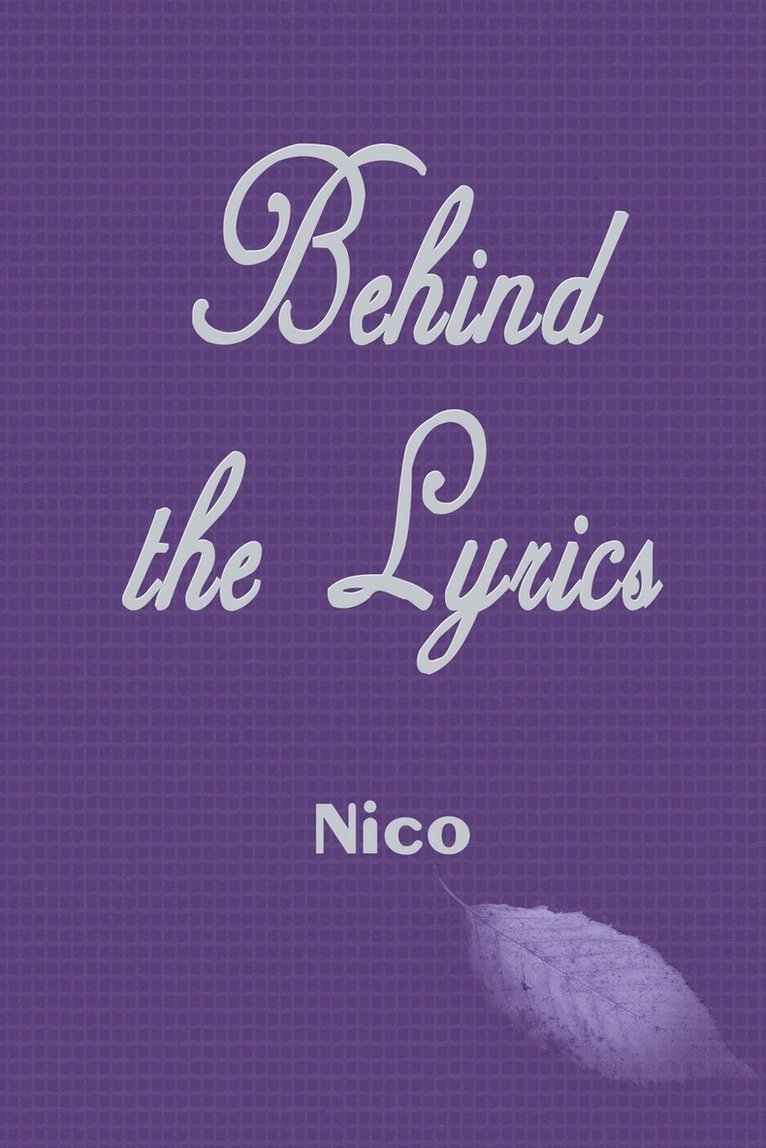 Behind the Lyrics 1