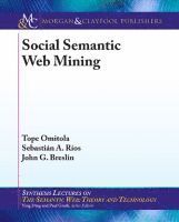 Tope Omitola, Sebastián A. Ríos, John G. Breslin - Social Semantic Web Mining, Häftad