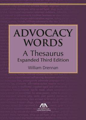 bokomslag Advocacy Words, a Thesaurus