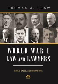 bokomslag World War I Law and Lawyers