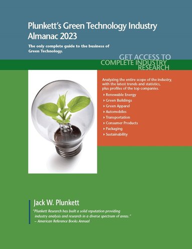 Jack W. Plunkett - Plunkett's Green Technology Industry Almanac 2023, Häftad