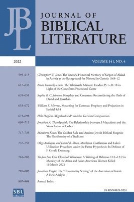 Susan E Hylen - Journal of Biblical Literature 141.4 (2022), Häftad