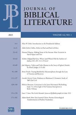 Susan E Hylen - Journal of Biblical Literature 142.1 (2023), Häftad