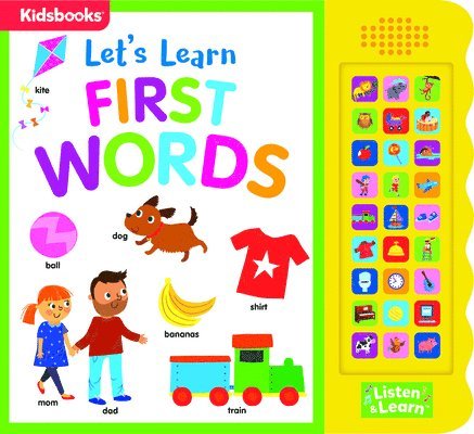 Kidsbooks Publishing - 27-Button Sound Book Let's Learn First Words, Kartonnage