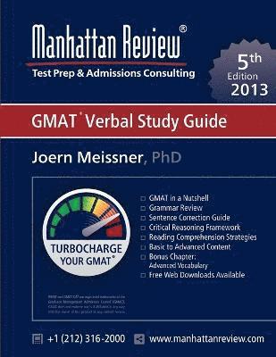 Joern Meissner, Manhattan Review - Manhattan Review GMAT Verbal Study Guide [5th Edition], Häftad
