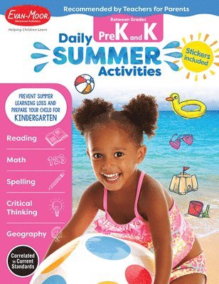 Evan-Moor Educational Publishers - Daily Summer Activities: Between Prek and Kindergarten, Prek - K Workbook, Häftad