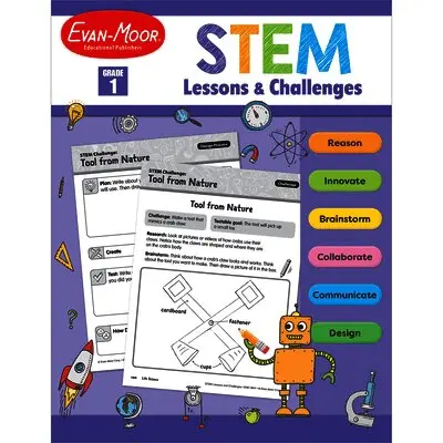 Evan-Moor Educational Publishers - STEM Lessons and Challenges, Grade 1, Häftad. Tillgänglighet: Lägg i varukorg