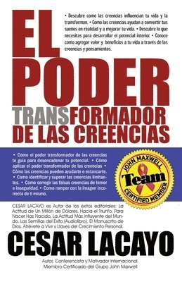 bokomslag Poder Transformador de las Creencias.