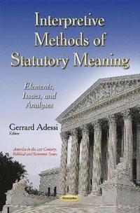 bokomslag Interpretive Methods of Statutory Meaning