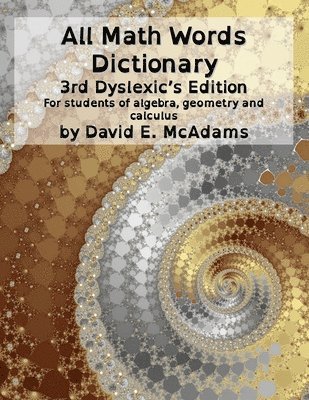 David E McAdams, David E. McAdams, E McAdams, David - All Math Words Dictionary, Häftad