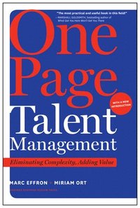 bokomslag One Page Talent Management, with a New Introduction