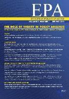 bokomslag The Role of Theory in Policy Analysis: Volume 2, Number 1 of European Policy Analysis