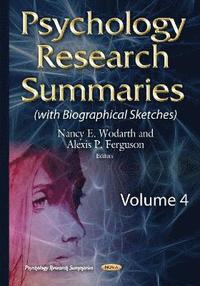 bokomslag Psychology Research Summaries