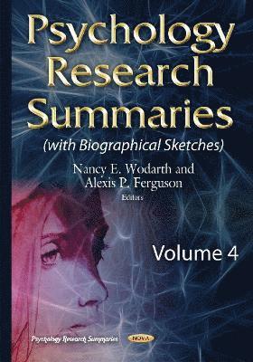 bokomslag Psychology Research Summaries